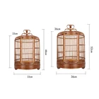 Parrot High-end Thrush Bird Cage Hand-carved Parrot Bamboo Bird Cage