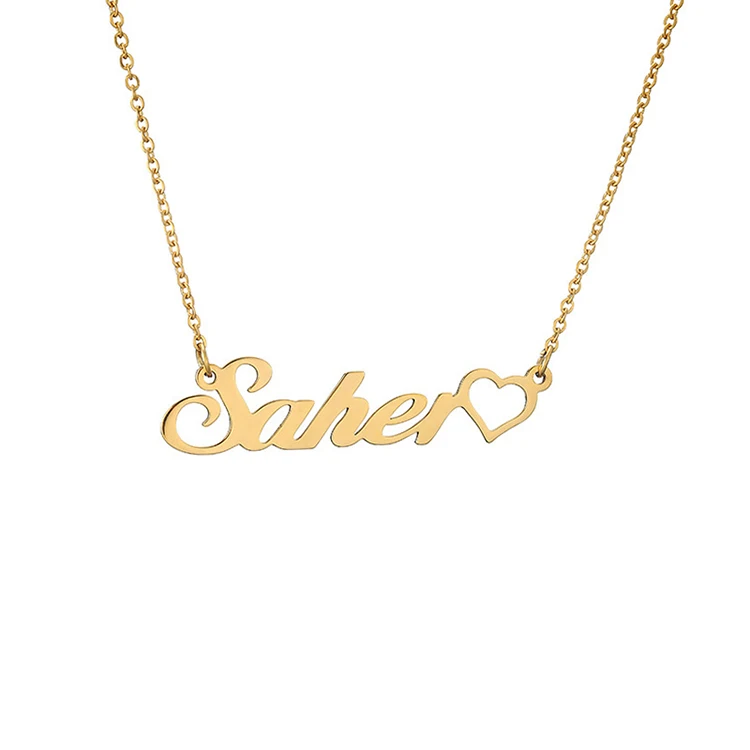 Custom Women Name Necklaces 18k Gold 