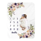 Baby Blanket Baby Fleece Custom Flannel Fleece Baby Monthly Milestone Blanket For Newborn