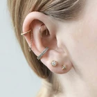 Piercing 925 Sterling Silver Gold Plated Chain Link Ear Cuff No Piercing Earrings