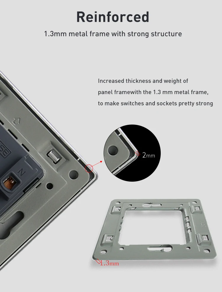 SIASE British Standard 20A water heater switch with indicator grey color