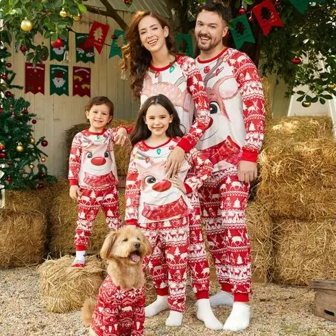 OEM custom family matching outfits Christmas Sweaters Pajamas Sets for Dad Mom Kids 2022 NEW