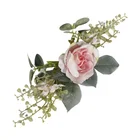 Flower Wedding Factory Artifical Rattan Flower Rose Head Horns Pink Wedding Hotel Decorated