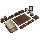 Desk Organizer Luxury Custom Leather Wood Supplies Wood Gift Desk Office Organizer Set