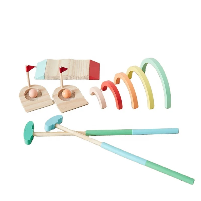 wooden golf set toy