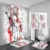 Digital printed shower curtain Waterproof cartoon anime perforation-free Four piece Bathroom Set