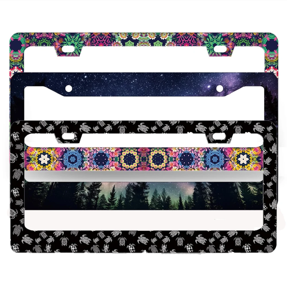 Factory Direct Sales Car License Plate Frame Custom Christmas Design Aluminum Usa License Plate Holder manufacture