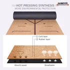 Natural Wholesale Custom Logo Size Thickness Natural Rubber Cork Yoga Mat