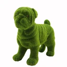 Garden/ Custom Design Flocking Dog Statue Grass Animals For Garden/