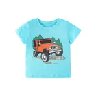 Boys Shirts Summer 100% Cotton Cartoon Print Crew Neck Kids Boys T Shirts 2021
