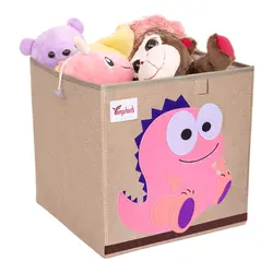 Stock Available Reusable Cube Cotton Linen Foldable Toy Organizer Box Without lid Non-woven Fabric Storage Boxes