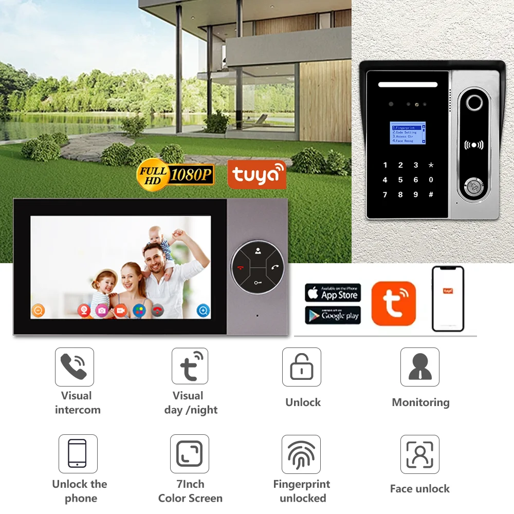 Tuya Wifi Doorbell 1080p Hd Smart Home Video Intercom 1080p Wifi Smart Video Doorbell Ring Video Doorbell