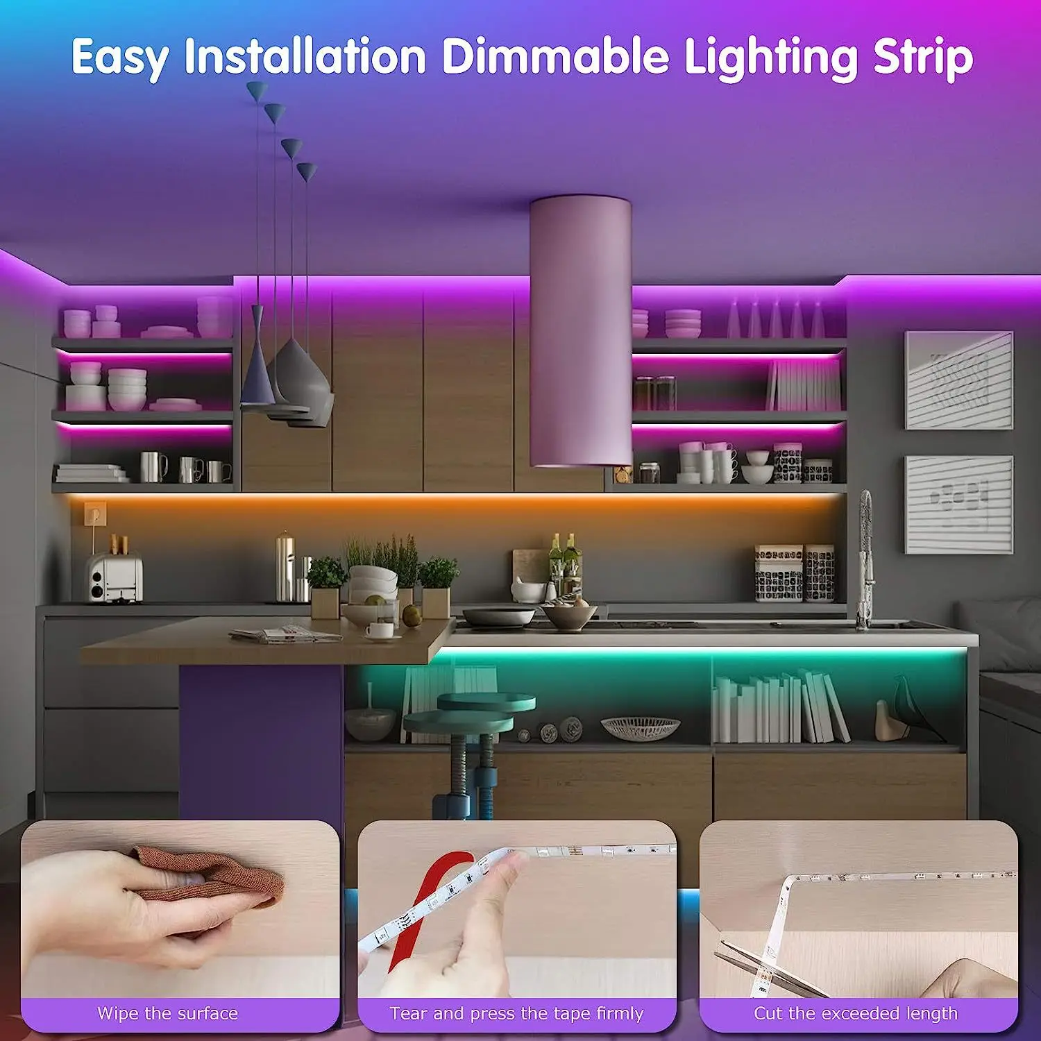 Hot Selling good quality App controlled full kit music SMD5050 5M 10M Outdoor Flexible waterproof smart RGB LED strip Light