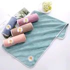 Face Towel Microfiber Professional Export Microfiber Daisy Embroidery Dry Face Towel