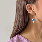 Blue Earrings Blue Mushroom Earrings Pendant Double Earrings Fashion Earrings Party Jewelry