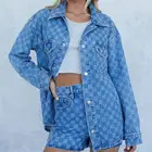 2021 Custom Top Quality Luxury Laser Printing 100% Cotton Jean Denim Jacket
