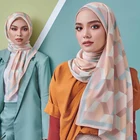 Scarf Scarf Hijab Popular Printed European And American Fashion Women's National Satin Hijab Crinkle Scarf Muslim