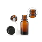 Personal Care essential oil glass bottle with plastic lid