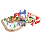 Train Set Train Train Set Educational Slot Train Railway Toys Kid DIY Wooden Track Train Set Toys For Children