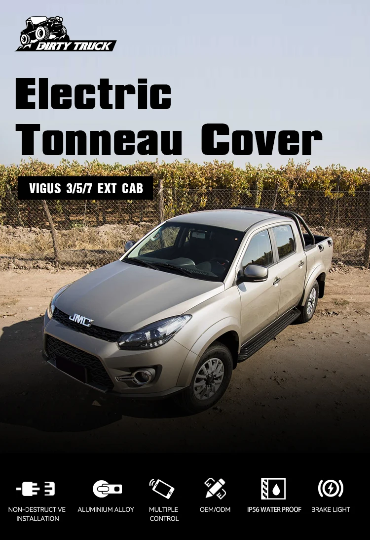 dirtytruck 4x4 wholesale auto parts pickup truck bed cover dust and waterproof tonneau cover for vigus 357 ext cab