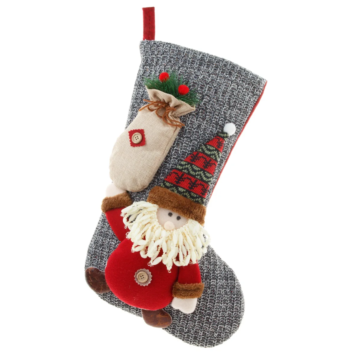 Decorative Christmas Socks Wholesale Christmas Gift Bag 3D Christmas Snowman Reindeer Old Man Knit Stocking For Home Decor