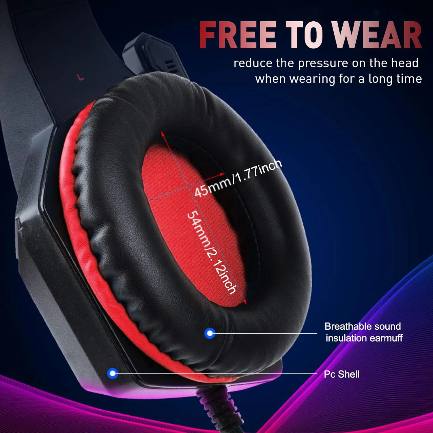 Cross-border V1 Headset Game Headset RGB Colorful Wired Headset Subwoofer Headset PS4 E-sports Eat Chicken