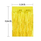 Gold Color Wedding Fctory Sale PET Gold Color Foil Fringe Door Curtain For Party Wedding Decoration