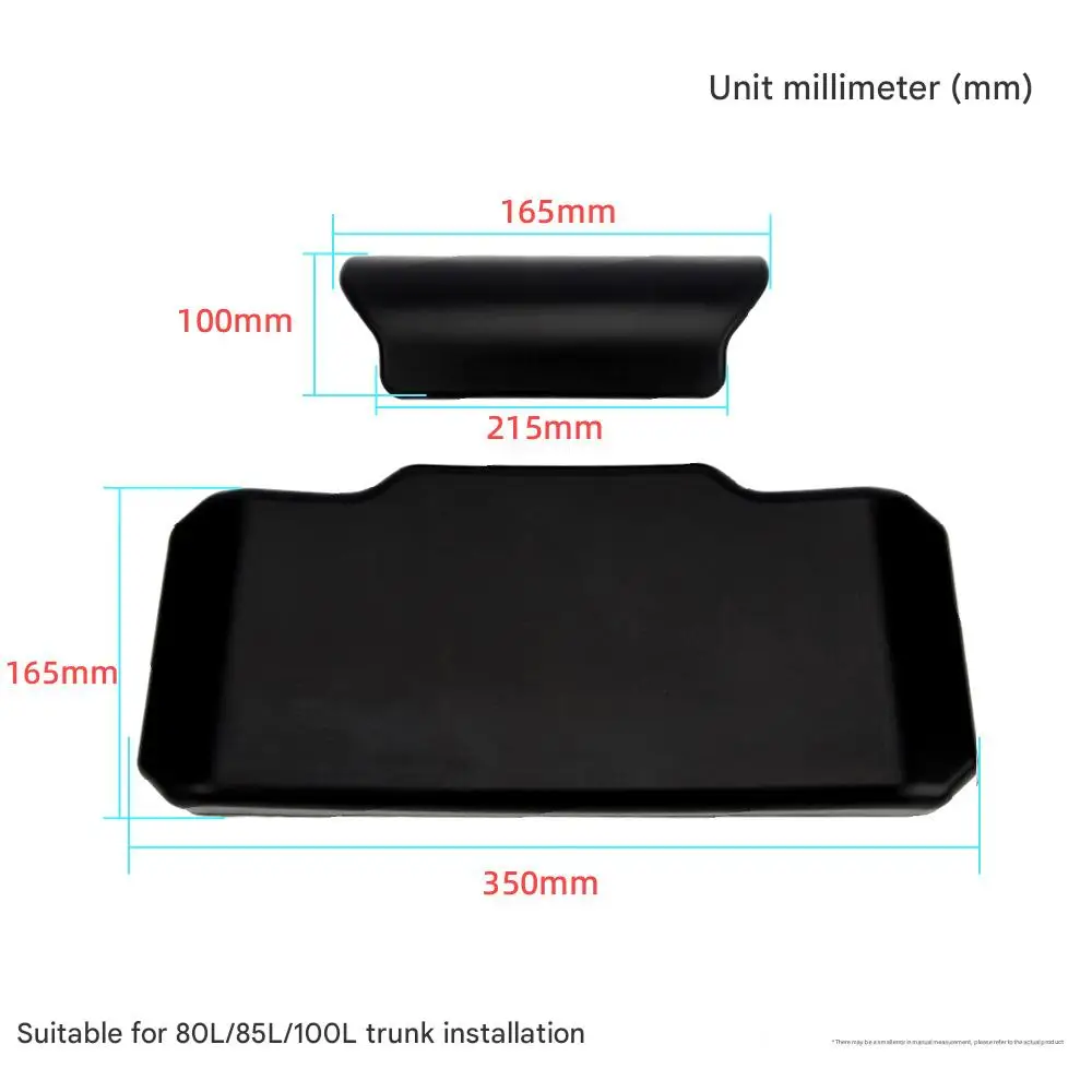 28L/36L/45L/55L/65L/80L PU Foamed Aluminum Alloy Motorcycle Tail Box Backrest Pad Black & Silver Various Sizes