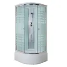 Chrome Shower Cabin With 35cm ABS Tray With Roof Sliding Door With 4mm Glass 35 1/2 In. D X 35 1/2 In. W X 85 1/2 In. H