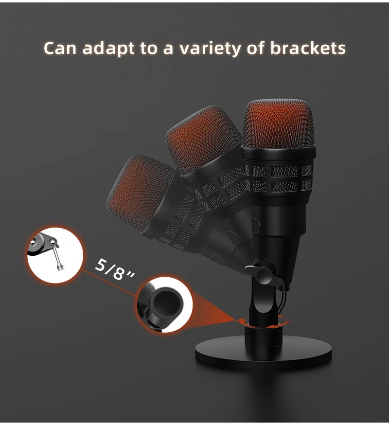 computer live broadcast noise reduction recording e-sports RGB capacitor USB microphone cross-border pure English