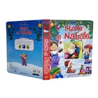 Custom Hardcover Child Window Board Book Santa Claus Story Books For Kids