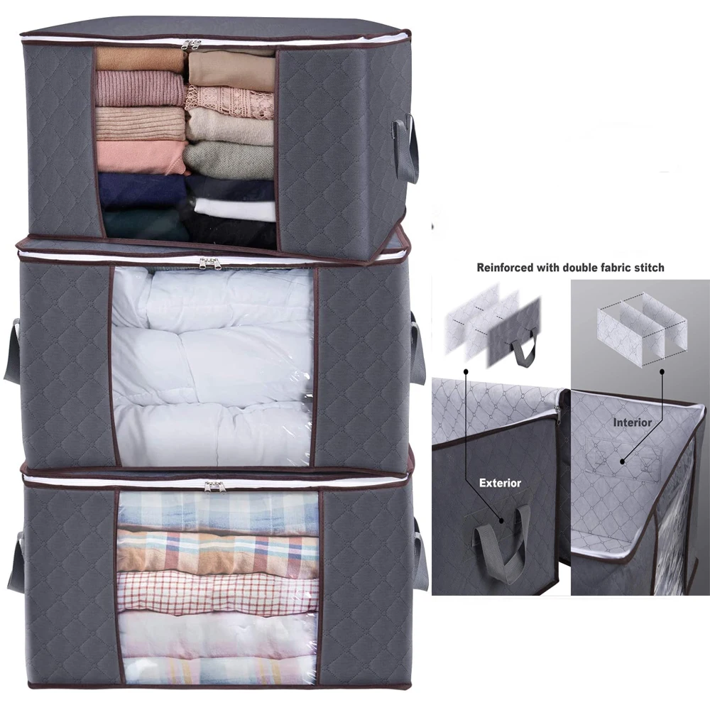 Packaging Bag Dirty Resistant Save Room Non Woven Bag Clothes Quilt Blanket Storage Bag