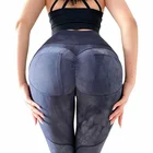 Women Women Women Stretchy Tie Dye Scrunch Slimming Exercise Butt Lift Leggings