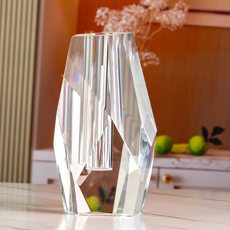 product new product irregular k9 home decoration transparent high quality crystal vase-6