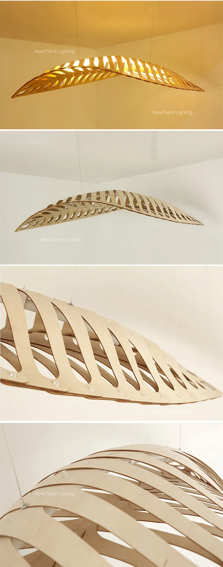 CPL-308 Unique Design Indoor Decoration Chandelier Modern Natural Wood LED Pendant Light supplier