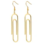 Earrings Dangle Safety Pin Drop Pendant Earrings Stainless Steel Paper Clip Dangle Earrings For Women Girls