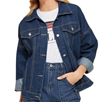 Denim Shirts Wholesale Classic Denim Jacket Ladies Jeans Coat Denim Jacket for Women
