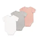 Onesie High Quality Knit Bamboo Baby Romper Short Sleeve Jumpsuit Infant Baby Boys Onesie Clothes