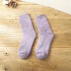 INS Pure Color Thick Wool Socks Men And Women Tube Socks Thickened Warm Terry Towel Socks