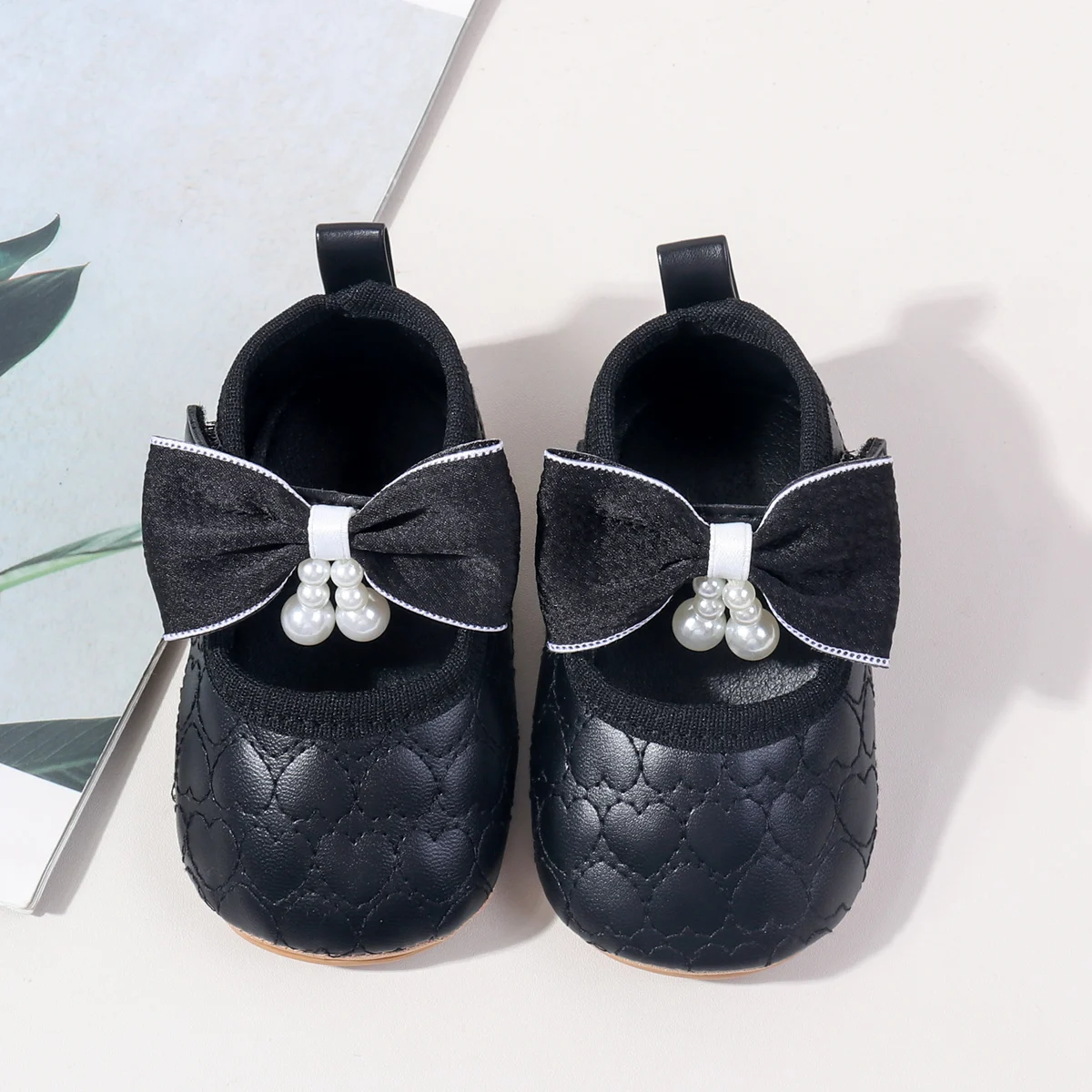 High Quality Bowknot Design Soft PU Leather Newborn Baby Infant Toddler Girls Shoes 2025 supplier