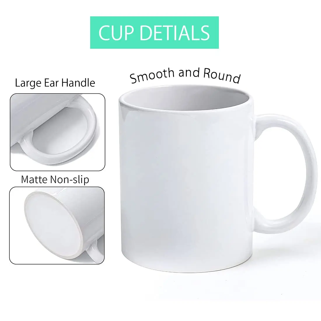 Wholesale Product Personalised 11oz Porcelain White Sublimation Blank Ceramic Cup Coffee Mug with white box To Sublimate