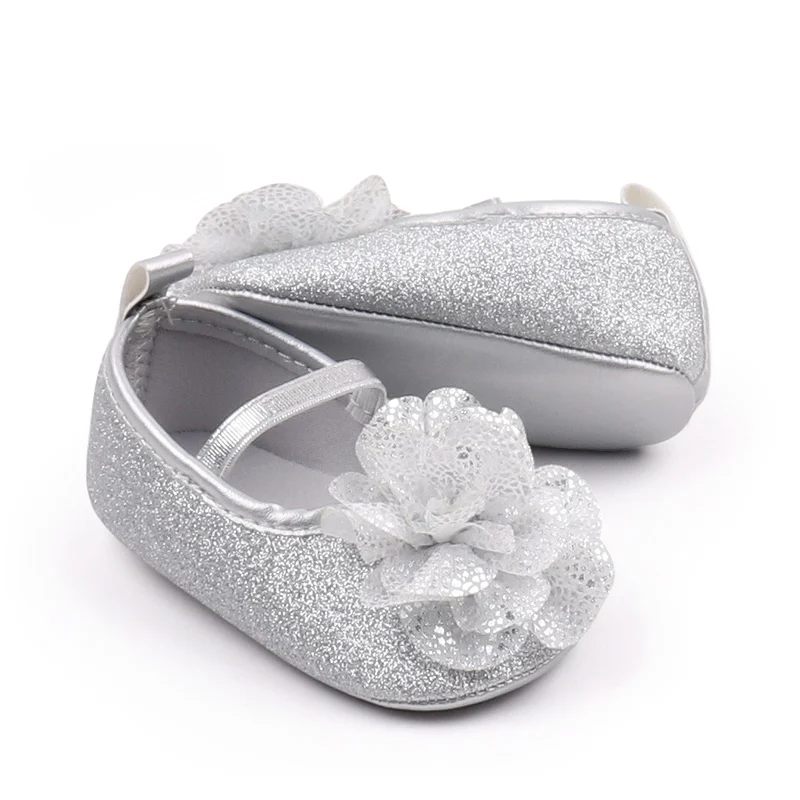 New Arrival Bling Design Princess Shoes for Baby Girls 0-15 Months Light Anti-Slippery Cotton Insole Leather Autumn Walking supplier