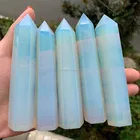 Wholesale Natural Quartz Crystal Wands Hand Carved Healing Opalite Stone Single Terminated Towers For Decoration