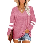 T-shirt V Neck Women Fast Dispatch Ladies Tshirt V Neck Women's T-shirts Tops For Women 2021 Long Sleeve