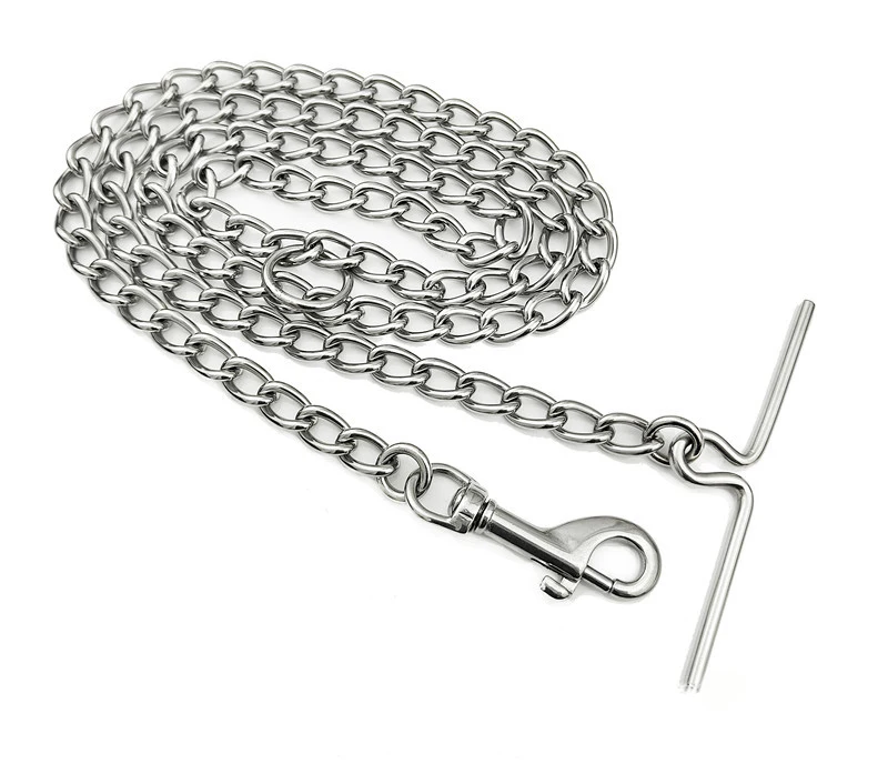 2MM /2.5MM/3MM Stainless Steel Integrated Dog Chain Dog Leash Dog Collar Set for Dog Walking