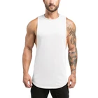Premium Men Tank Tops Black Custom Made Men's Summer Gym Fit Blank Tank Top Muscle Sleeveless Man Gym Vest