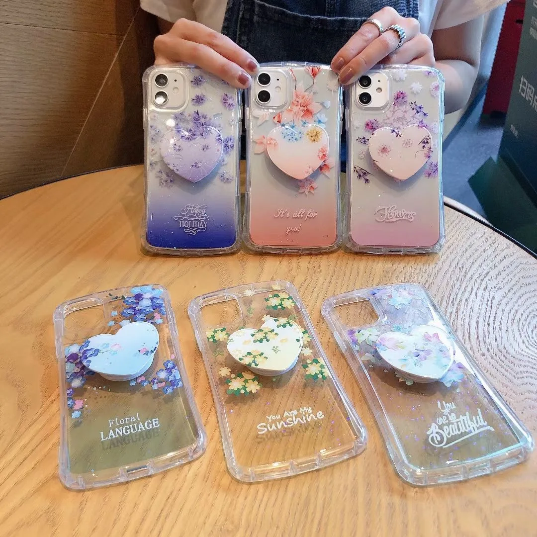 Hot Flowers Glue Back Cover Cell Phone Case Printing Design For Iphone 11 Pro Max Love Heart Cover Iphone X Xr - Buy Flowers Glue Back Cover Cell Phone