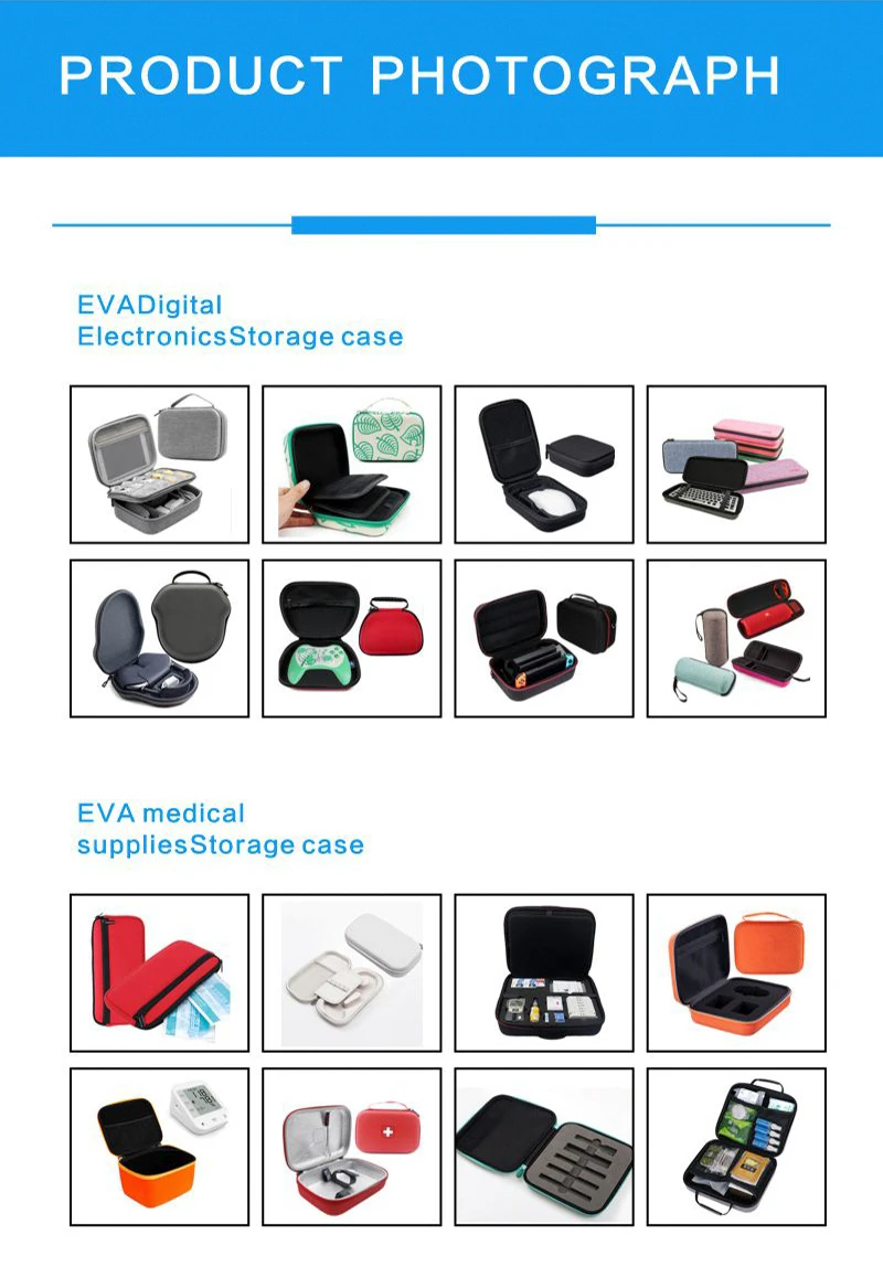 Manufactory Custom Logo Large Capacity Protective Travel Shockproof Zipper Carrying Tool Eva Bags & Cases With Foam Insert manufacture