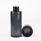 Gray Plastic Bottle Manufacture Semi-transparent Gray Black Colored Cylinder Pet Plastic Bottles 100ml Plastic Bottle