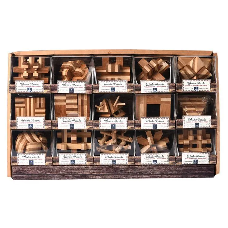 Hot sale Wooden Brain Teaser Toys puzzle game for Kids